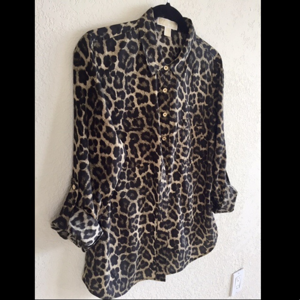 Michael Kors leopard print blouse